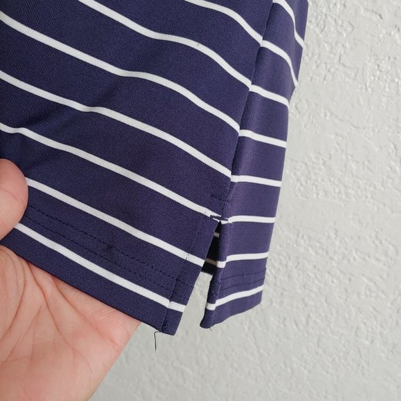 Kate Lord Performance Purple Striped Golf Shirt MEDIUM Breathable Short Sleeve - Picture 5 of 7